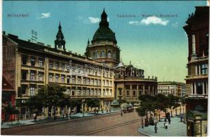 Budapest VI. Váci körút (ma Bajcsy-Zsilinszky), Bazilika, villamos, Schimmelpfeng W. tudakozóda