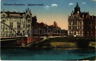 1917 Temesvár, Timisoara; Józsefváros, Béga sor / Iosefin, riverside