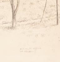 Nolipa István Pál (1907-1986): Visegrádi Alkotóház, 1956. Ceruza, papír, jelezve balra lent, felteke...