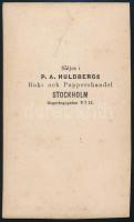 Ferenc József (1830-1916) császár és király portréja, keményhátú fotó P. A. Huldbergs stockholmi műt...