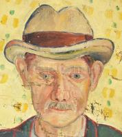 Nolipa István Pál (1907-1986): Apám portréja. Olaj, vászon. Jelezve jobbra lent. Hátoldalán autográf...