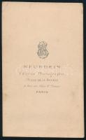 II. Sándor orosz cár (1818-1881), keményhátú fotó Neurdein párizsi műterméből, 10,5×6,5 cm