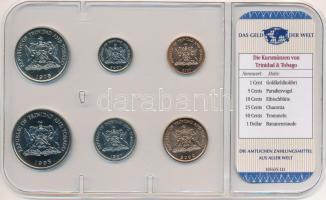 Trinidad és Tobago 1973-2003. 1c-1$ (6xklf) "A világ pénzei" forgalmi összeállítás fóliato...