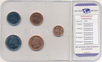 Türkmenisztán 1993. 1T-50T (5xklf) "A világ pénzei" forgalmi összeállítás fóliatokban, ném...