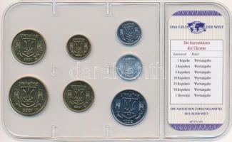 Ukrajna 1992-2003. 1k-1H (7xklf) "A világ pénzei" forgalmi összeállítás fóliatokban, német...