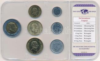 Uruguay 1994-2008. 10c-10P (7xklf) "A világ pénzei" forgalmi összeállítás fóliatokban, ném...