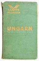 Ungarn. MIt Bildern, Landkarten und Stadtplänen. Lloyd Reisebücher. Bp., 1930, Lloydbücher-Verlag. Kiadói egészvászon kötés, sérült gerinc, sérült lapok, kopottas állapotban.