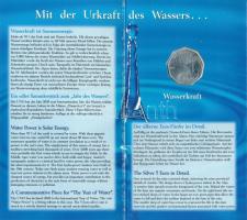 Ausztria 2003. 5E Ag "Vízenergia" karton díszlapon T:UNC Austria 2003. 5 Euro Ag "Waterpower" on cardboard display sheet C:UNC