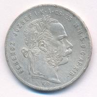 1878KB 1Ft Ag "Ferenc József / Középcímer" T:XF ph, patina Adamo M15