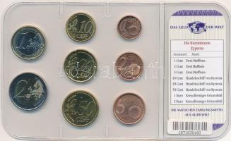 Ciprus 2008-2009. 1c-2E (8xklf) "A világ pénzei" forgalmi összeállítás fóliatokban, német ...