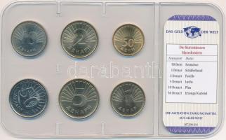 Macedónia 1993-2008. 50d-50D (6xklf) "A világ pénzei" forgalmi összeállítás fóliatokban, n...