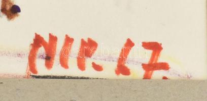 Nolipa István Pál (1907-1986): Forgatag, 1967. Színes tus, papír. Jelezve jobbra lent. Paszpartuban....