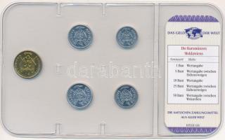 Moldova 2000-2006. 1b-50b (5xklf) "A világ pénzei" forgalmi összeállítás fóliatokban, néme...