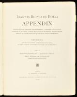 [Bolyai János] Ioannis Bolyai de Bolya: Appendix. Editio nova. Ediderunt: Iosephus Kürschák, Mauriti...