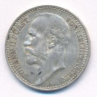 Lichtenstein 1910. 1K Ag "II. János" T:XF patina Liechtenstein 1910. 1 Krone Ag "Johann II" C:XF patina Krause Y#2