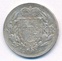 Lichtenstein 1910. 1K Ag "II. János" T:XF patina Liechtenstein 1910. 1 Krone Ag "Joha...