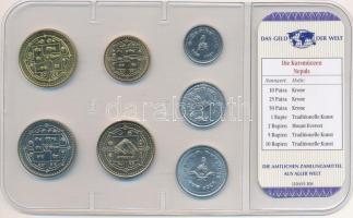 Nepál ~1990. 10p-1R (7xklf) "A világ pénzei" forgalmi összeállítás fóliatokban, német nyel...