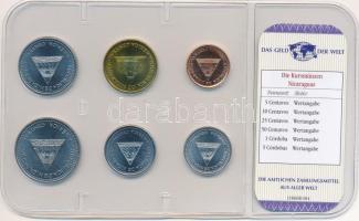 Nicaragua 2002-2007. 5c-5C (6xklf) "A világ pénzei" forgalmi összeállítás fóliatokban, ném...