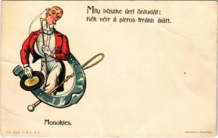 Monokles. Athenaeum kőnyomása L.M.L. &amp; F. / Hungarian nobleman, litho (fa)