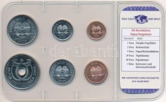 Pápua Új-Guinea 2004-2006. 1t-1K (6xklf) "A világ pénzei" forgalmi összeállítás fóliatokba...