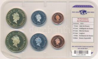 Pitcairn-szigetek 2010. 5c-2$ (6xklf) "A világ pénzei" forgalmi összeállítás sérült fóliat...