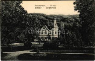 Beszterce, Bistritz, Bistrita; Sétatér. F. Stolzenberg kiadása / promenade