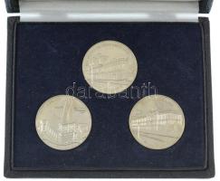 NDK 1987. "750 éves Berlin" (3xklf) fém emlékérem szett eredeti dísztokban (40mm/db) T:UNC...