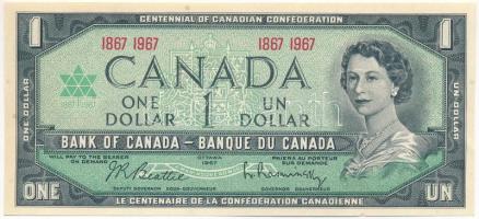 Kanada 1967. 1D "A Kanadai Konföderáció centenáriuma" emlékkiadás T:F szép papír Canada 1967. 1 Dollar "Centennial of Canadian Confederation" commemorative issue C:F fine paper Krause P#84