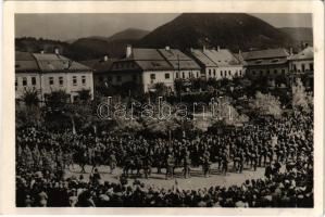 1940 Nagybánya, Baia Mare; bevonulás / entry of the Hungarian troops + "1940 Nagybánya visszatért" So. Stpl (fl)