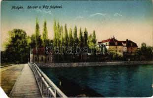 1915 Pöstyén, Piestany; Részlet a Vég folyóval / Váh riverside (EM)