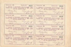 Nagykőrös 1906. "A Téglagyár és Kereskedelmi Részvénytársaság" névre szóló részvénye 100K-...