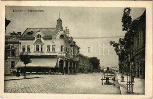 1915 Losonc, Lucenec; Rákóczi utca, Royal kávéház. Redlinger kiadása / street, cafe (EK)