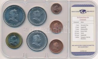 Cook-szigetek 2010. 1 Cent - 50D (7xklf) "A világ pénzei" forgalmi összeállítás fóliatokba...