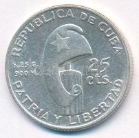 Kuba 1953. 25c Ag "Jose Marti születésének 100. évfordulója" T:XF kis karc
Cuba 1953. 25 ...