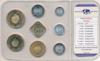 Curacao 1990-2010. 1c-5G (8xklf) "A világ pénzei" forgalmi összeállítás fóliatokban, német...
