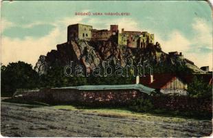 Beckó, Beczkó, Beckov (Vágvölgye); várromok. W.L. Bp. 303. Löwy Fülöp kiadása / Povazie, Beckovsky hrad / castle (EM)