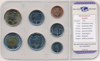Kanada 2007. 10c-2$ (7xklf) "A világ pénzei" forgalmi összeállítás fóliatokban, német nyel...