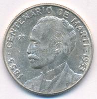 Kuba 1953. 50c Ag "Jose Marti születésének 100. évfordulója" T:XF 
Cuba 1953. 50 Centavos...