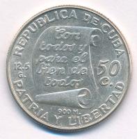 Kuba 1953. 50c Ag "Jose Marti születésének 100. évfordulója" T:XF 
Cuba 1953. 50 Centavos...