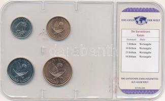 Katar ~1990. 5D-50D (4xklf) "A világ pénzei" forgalmi összeállítás fóliatokban, német nyel...