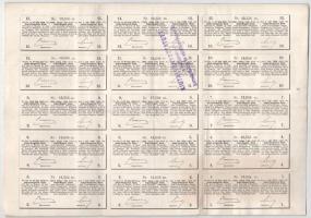 Budapest 1875. "Angol-Magyar Bank" részvénye 100Ft-ról, angol, magyar és német nyelven, sz...