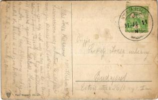 Tátra, Magas-Tátra, Vysoké Tatry; Részlet a jeges tóról. Paul Bender Zürich / Eissee / frozen lake (...