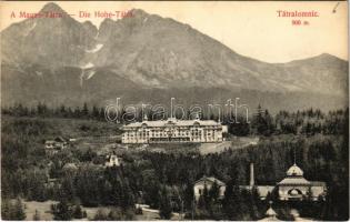 Tátralomnic, Tatranská Lomnica (Magas-Tátra, Vysoké Tatry); Palota szálloda. Divald Károly 1461-1907. / hotel