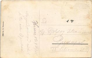 1917 Versec, Werschetz, Vrsac; Városház utca, Brüder Berger utóda, Glückmann Hungária szálloda, Győr...