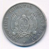 Uruguay 1894. 50c Ag T:VF,F ph.
Uruguay 1894. 50 Centesimos Ag C:VF,F edge error
Krause KM#16