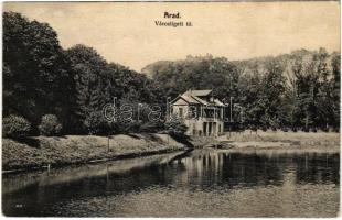 1907 Arad, Városligeti tó a korcsolyapavilonnal. Bloch H. kiadása/ lake, skate pavilion