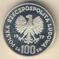 Lengyelország 1977. 100Zl Ag "Bölény" T:PP