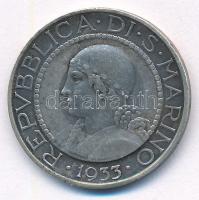 San Marino 1933. 5L Ag T:VF lakkozott
San Marino 1933. 5 Lire Ag C:VF varnished
Krause KM#9