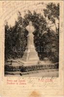 1901 Zimony, Semlin, Zemun; K.u.k. Denkmal / C. i. kr. Spomenik / Ferenc József szobor / statue of Franz Joseph