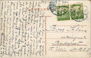 1918 Eperjes, Presov; Jókai tér, Szeminárium, Postapalota, piac / square, school, postal palace, mar...